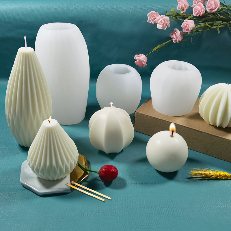 Candle Making Gel Wax - قوالب شمع سيليكون ثلاثية الأبعاد بأشكال