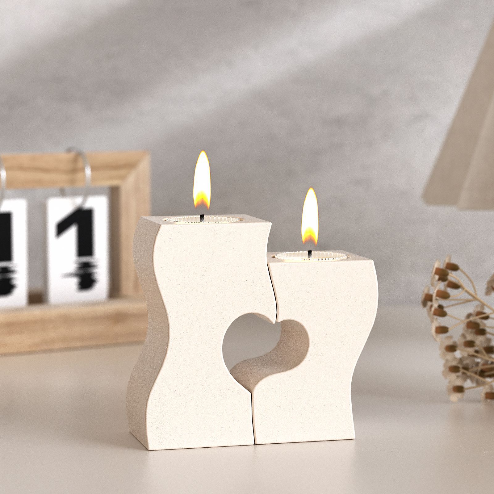 Candle Making Tutorial - S القلب الشمعدان قوالب السيليكون DIY