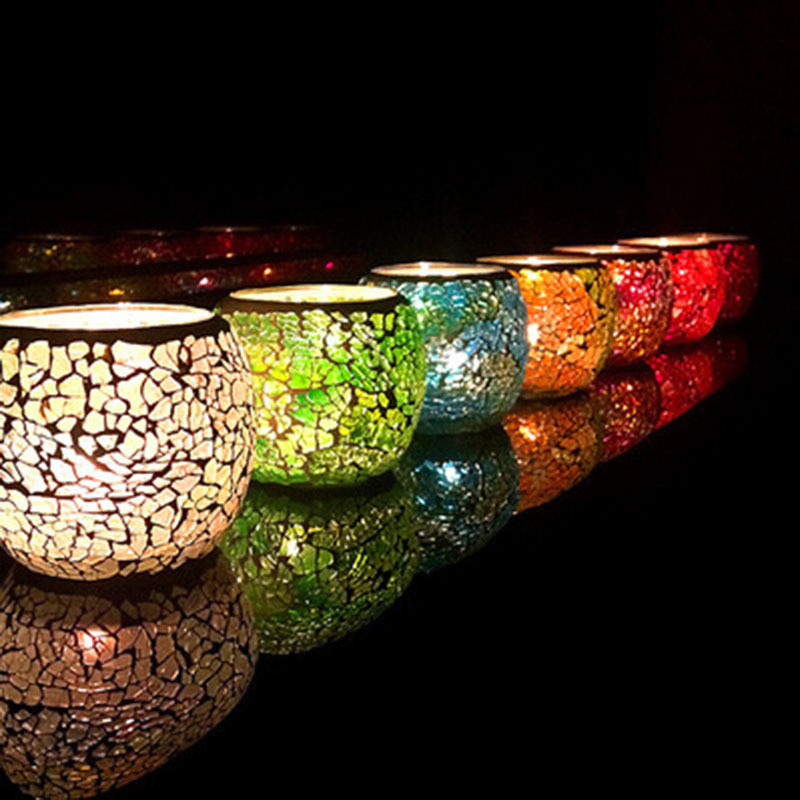 Candle Making Glass - اللون ندفة الثلج فسيفساء المغربي الزجاج