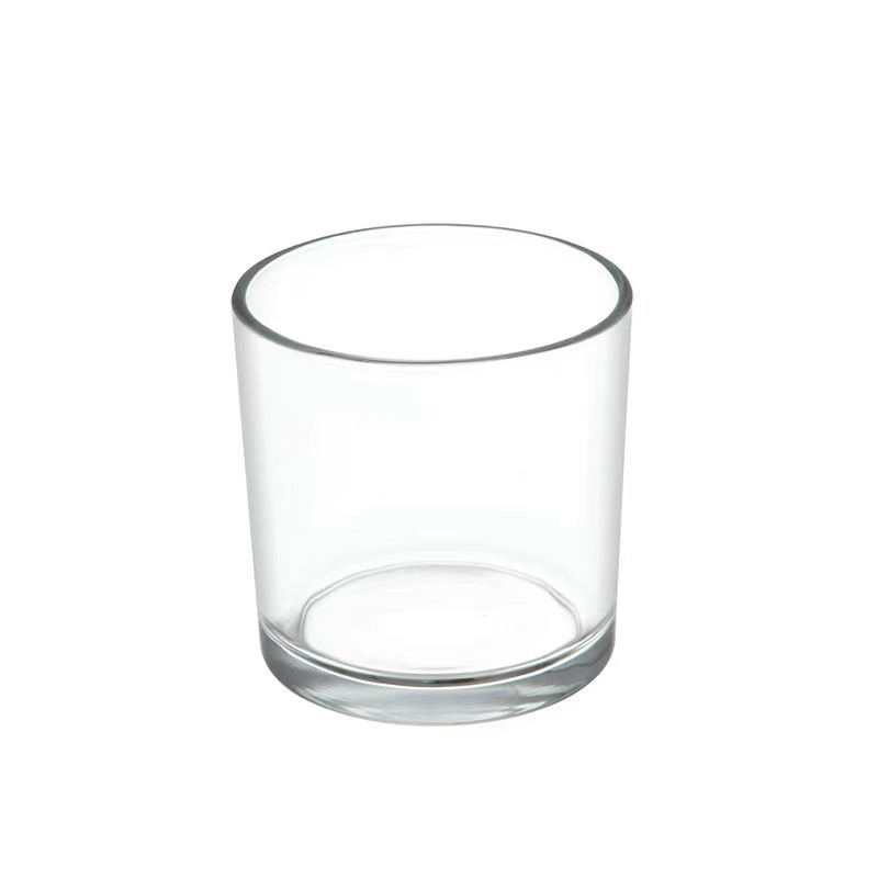 Candle Making Glass - حامل شموع زجاجي شفاف فاخر، وعاء