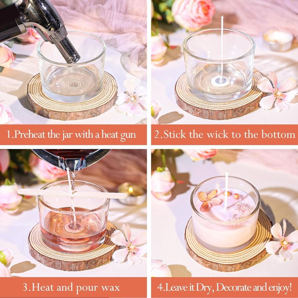 برطمانات شموع زجاجية شفافة لصن - مراجعة Candle Making Glass وسعره