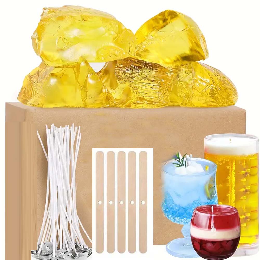 شمع جيلي جل أصفر شفاف 200 جرام - مراجعة Candle Making Gel Wax وسعره