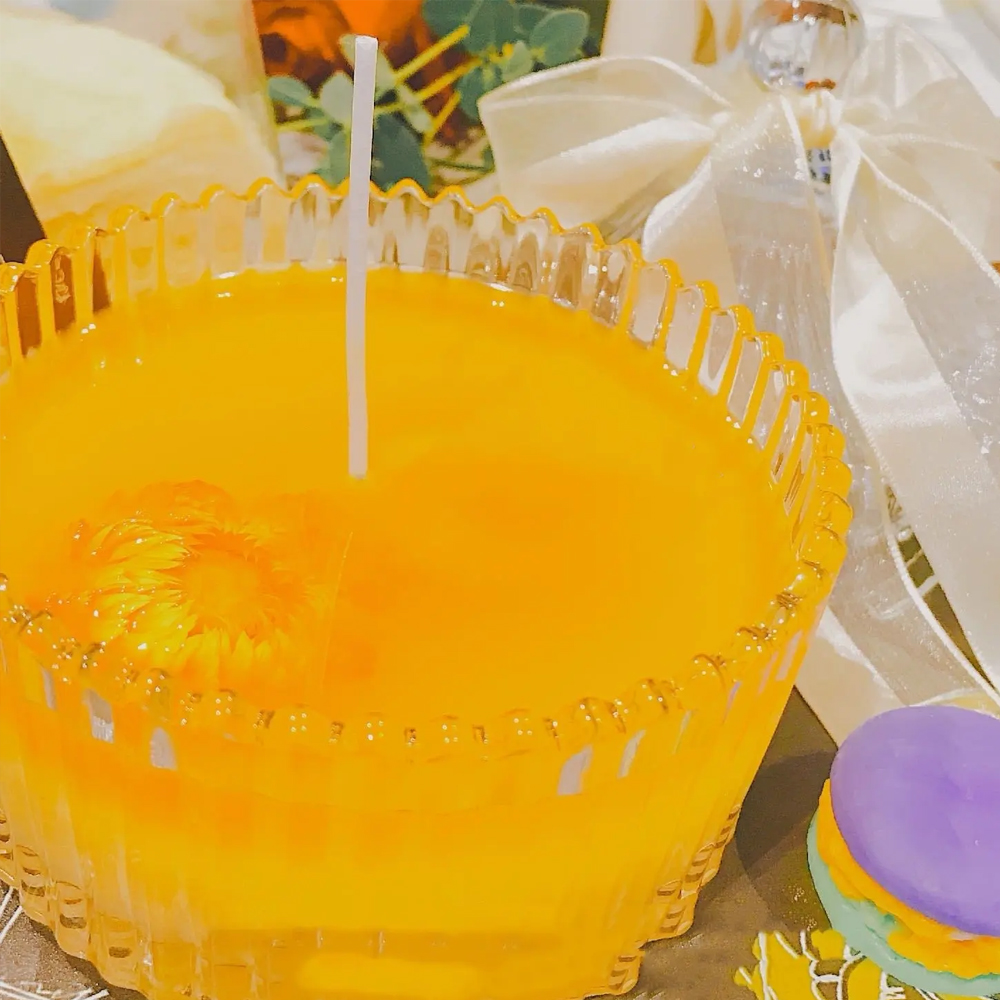 شمع جيلي جل أصفر شفاف 200 جرام - مراجعة Candle Making Gel Wax وسعره