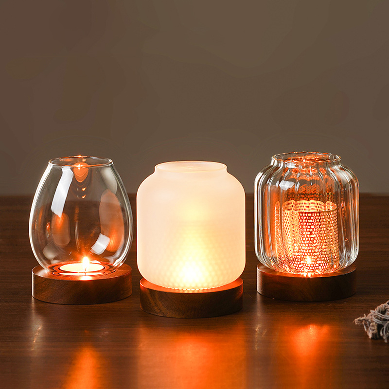 حامل شموع خشبي عتيق مع غطاء زج - مراجعة Candle Making Glass وسعره