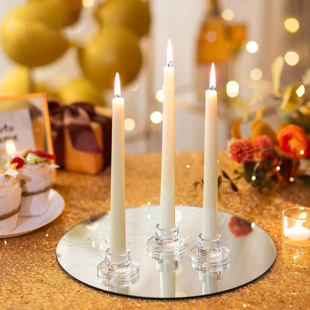 حاملات شموع شفافة قصيرة مدببة  - مراجعة Candle Making Glass وسعره
