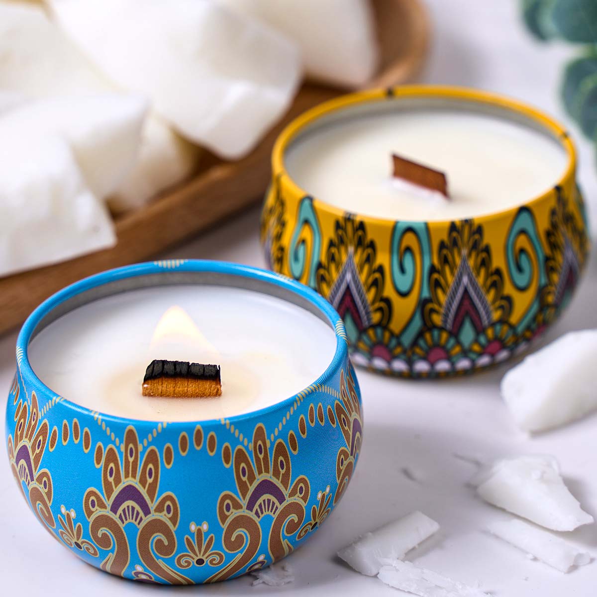 شمع جوز الهند الأبيض الطبيعي 1 - مراجعة Candle Making Material Wholesale وسعره